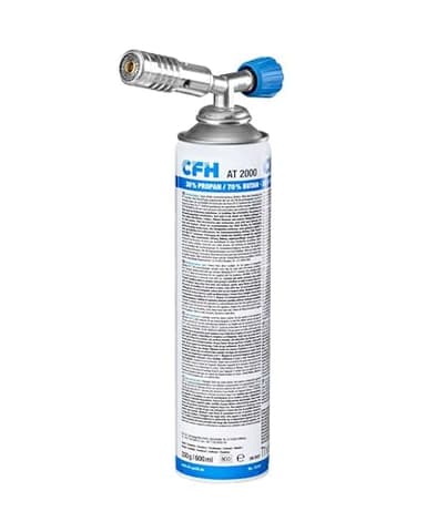 CFH Lötbrenner LM 1750 - Vielzweck Gas Lötgerät mit Turbobrenner zum Hartlöten und Weichlöten, Stufenlos regulierbar, Lötbrenner nach DIN EN 521, TÜV SÜD Bauart geprüfte Gaskartusche