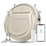 LEFANT M210P Saugroboter, Superschlank Staubsauger Roboter, 2200 Pa Saugkraft, 120 Min Laufzeit, WLAN optimiert für Teppiche, Tierhaare, Hartböden, Roboterstaubsauger mit Ladestation, Champagnergrau
