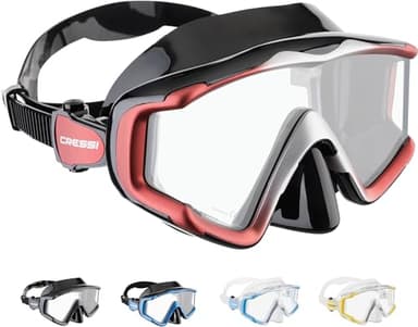 Cressi Liberty 3 Windows MASK Black SIL. RED/Silver