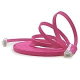 1aTTack.de 10m - Magenta - 1 Stück - Cat.6 Flaches Netzwerkkabel Cat6 Flachkabel Ultra Flach Cat.6 Patchkabel 1000 Mbit/s Gigabit LAN (RJ45) Flach Slim Micro