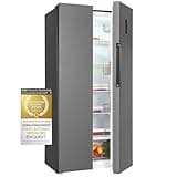 Exquisit Side by Side SBS450-360E anthrazit | 444 L Volumen | Side by Side Kühlschrank NoFrost | Umluft | Kühlschrank Side by Side Schnellgefrieren…