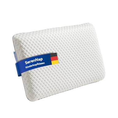 SerenNap Memory-Schaum Kinderkopfkissen Ergonomisches Kissen für Kinder 3-10 Jahre mit ÖeKO-Tex mit Atmungsaktives Baumwollbezug