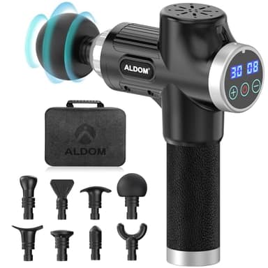 Massagepistole, Massage Gun Massagegerät, Muskel Massage pistole mit 30 Geschwindigkeiten bis zu 4800U/min und 8 Massageköpfen, Elektrische Handmassagegeräte