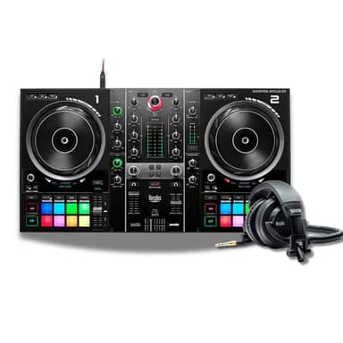 Hercules DJControl Inpulse 500-2-Deck DJ-USB-Controller für Serato DJ Lite und DJUCED + Hercules HDP DJ45 - Geschlossene DJ-Kopfhörer.