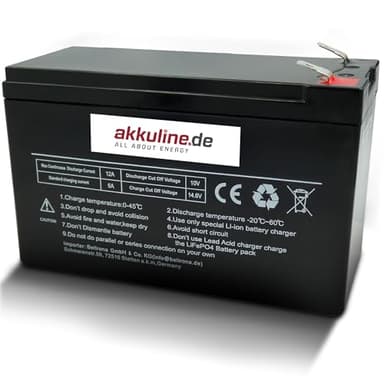 Akkuline Ersatzakku kompatibel mit Teufel ROCKSTER AIR – auslaufsicher & wartungsfrei, LiFePO4, 12V 9Ah
