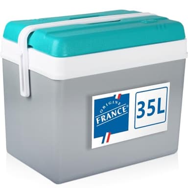 Kühlbox 35L Isolierbox Kühltasche Camping Thermobox Isoliertasche Grau (Kühlbox 35L)