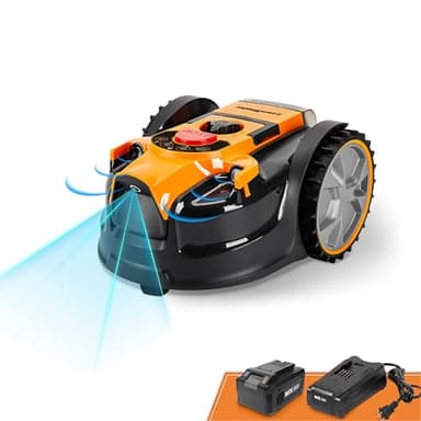 Lawnmaster OcuMow®16 Mähroboter kabellos für geeignet für bis zu 150 ㎡ Selbstfahrender Rasenmäher Roboter Hindernisvermeidung Geraeuscharm mähroboter ohne begrenzungskabel