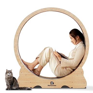 Naviconvex Super leises Holz-Laufrad XXL 135cm für Katzen