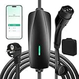EVJUICION Ladekabel Elektroauto Typ 2 Schuko App-Kontrolle, 8 Meter E Auto ladekabel Typ 2 Schuko, [8-16A, 0-12H, 3.68kW, IP67], Tragbares EV Ladegerät mit Tragetasche für PHEV/EV (IEC 62196-2)