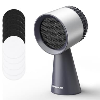 AAOBOSI Mini Dunstabzugshaube,Tragbare Abzugshaube mit Austauschbarem Filter,Mobile Abzugshaube mit 3 Geschwindigkeiten,Desktop Dunstabzugshaube für BBQ,Kochen,Hot Pot,Camping,Wohnmobil,Küche,Wohnung