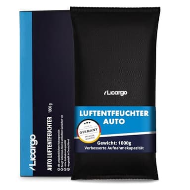 LICARGO Luftentfeuchter Auto 1 kg - Beschlagfreie Scheiben & klare Sicht - Auto Entfeuchter extra stark mit Naturgranulat, wiederverwendbar - gegen Feuchtigkeit & Schimmel im Autoinnenraum