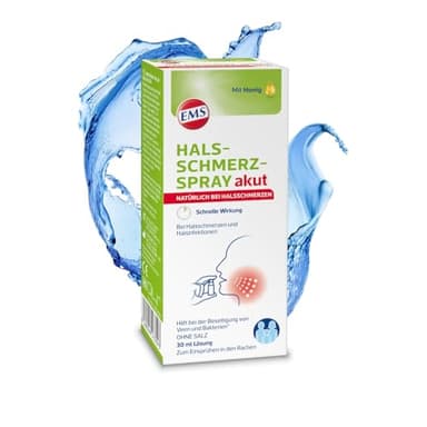 Ems Halsschmerz-Spray akut/Starke Hilfe bei Halsschmerzen und Halsinfektionen / 30 ml