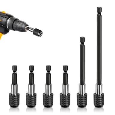 Bithalter Magnetisch, 6 Stück Schnellwechsel Bithalter 1/4'' 60/100/150mm, Bit Halterung Magnetisch Sechskant Bit Verlängerung für Bohrmaschinen Schraubendreher
