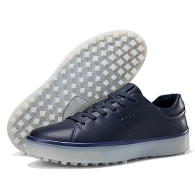 EHQZN Herren-Golfschuhe ohne Spikes, wasserdicht und atmungsaktiv, bequeme Walking-Golfschuhe für Männer und Frauen, leichte Tennis-Golf-Sneaker mit Fußgewölbeunterstützung, Blau, 42 EU