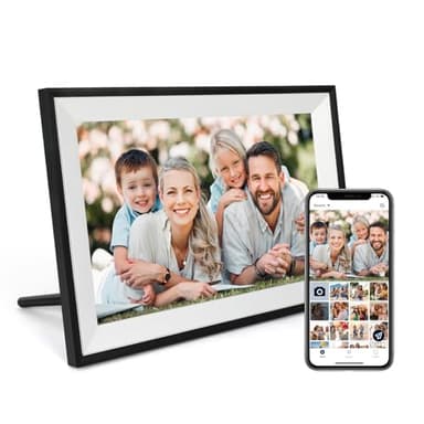 Digitaler Bilderrahmen 10.1 Zoll WLAN Digitale Bilderrahmen IPS HD Touchscreen Smart Cloud Fotorahmen, Auto-Rotate, einfache Einrichtung zum Teilen von Fotos oder Videos aus der Ferne über die AiMOR
