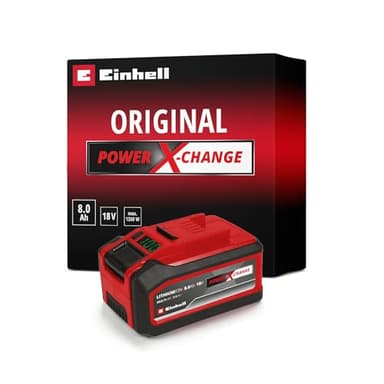 Einhell Original 18V 5-8 Ah Multi-Ah Power X-Change Plus Akku (18V, für alle PXC-Geräte, Ladezustandsanzeige, Batteriemanagementsystem, situativ angepasste Ladezyklen, ohne Ladegerät)