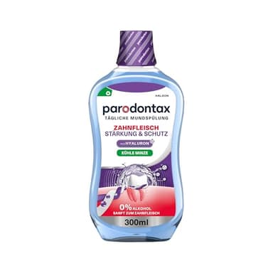Mundspülung parodontax Zahnfleisch Stärkung & Schutz, klinisch nachgewiesener Zahnfleisch-Schutz, hilft bei der Stärkung & dem Schutz des Zahnfleischrands, kühle Minze, 300 ml