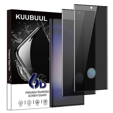 KUUBUUL für Panzerglas Sichtschutz für Samsung Galaxy S23 Ultra, [2 Stück][Unterstützung Fingerabdruck] Privatsphäre Bildschirmschutz Gehärtetes Glas für Samsung S23 Ultra Schutzfolie