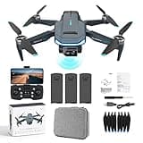 Gleto GPS Drohne mit 4K Doppelkamera für Erwachsene, Professionelle Drohnen mit Bürstenlosem Motor, 60 Minuten Lange Flugzeit, Automatische Rückkehr nach Hause, Follow Me, RC-Quadcopter für Anfänger