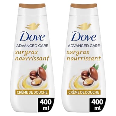 DOVE - Advanced Care Pflege-Duschcreme mit Arganöl – dermatologisch getestet – 24 Stunden lang weiches Hautgefühl (2 x 400 ml)