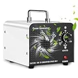 Ozongenerator 60000mg/Std Ozongerät für 400㎡,Tragbar O3 Ozon-Luftreiniger Ozongerät mit 120 Min Timer,Geruchskiller Geruchsneutralisierer für Zimmer, Büro, Garage, Autos, Rauch und Haustiere