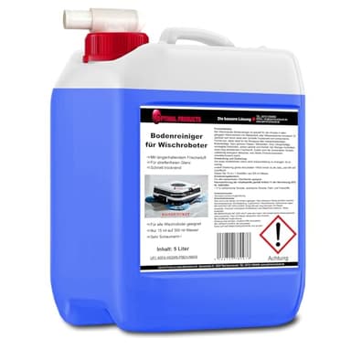 Bodenreiniger für Wischroboter (5l Kanister + Auslaufhahn) Reinigungsmittel Konzentrat für alle Wisch & Saugroboter mit Nass-Funktion | Schaumarm & Streifenfrei | mit ausgeprägtem Frischeduft