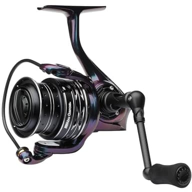 Abu Garcia Spike Spinnrolle Angelrolle Leicht und Stark Spinnrollen Raubfischangeln Barsch Zander Unisex Grün/Lila/Schwarz 2500SH