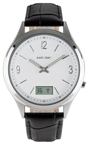 Zeit-Bar Funk-Armbanduhr Herren, mit Datums- und Sekundenanzeige