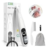 PAPMINI Pfotentrimmer für Hunde, Extra Leise Hundeschermaschine, Hundepfoten Trimmer mit LED-Licht, Type-C Wiederaufladbar Schermaschine Hund, Paw Trim Pro für Pfoten, Ohren, Gesicht, Augen