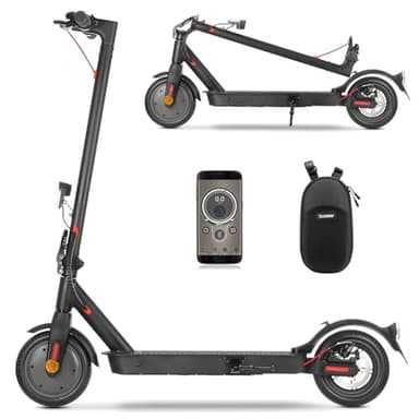 E Scooter mit Straßenzulassung Max 33 km Reichweite, ABE Elektroroller Belastung bis 120kg, LED, 20km/h, 350W Motor,Duales Bremssystem Doppelte Federung Leicht Kompakt & Stabil Eroller Für Pendler