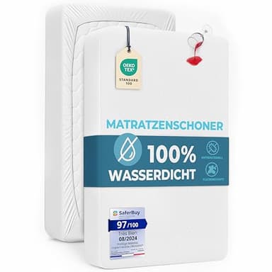 Dreamzie Matratzenschoner 180x200 cm Wasserdicht - Matratzenschutz Weich, Hypoallergen und Atmungsaktiv – Oeko-Tex Zertifiziert