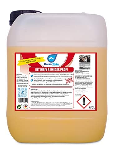 KaiserRein Intensivreiniger Küchen Fettlöser Profi 5 L Kanister Konzentrat gegen Fett, Öl, Nikotin, Harz, Tee, Kaffee extra starker Fettlöser für Gastro, Haushalt Gewerbe Gastronomie