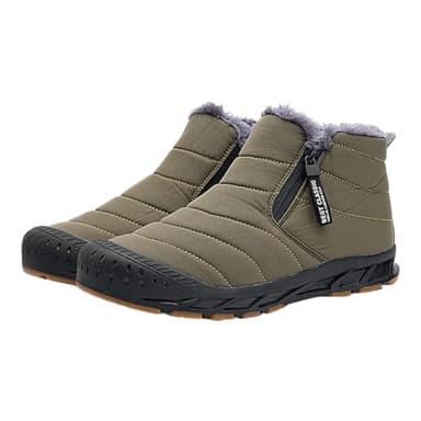 Chanpning Barfuß Schuhe Mann Winter Rutschfeste Schuhe Bequemer Barfußschuhe Elegant Schneestiefel Barefoot Turnschuhe Wärme Stiefel Wasserabweisend Shoes Für Sport Hiking Trekking Wanderstiefel