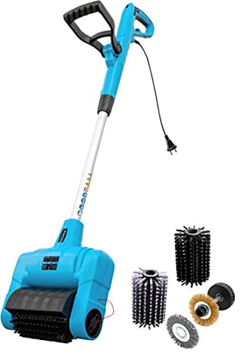 Güde Universalbürste GUB 500 (500 W, Teleskopstange höhenverstellbar 980-1280 mm, Spritzschutz, Universalbürste, je 1x breite Nylonbürste hart und weich, je 1x Fugenbürste Metall und Nylon, TÜV/GS)