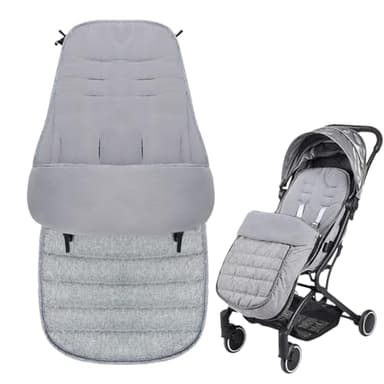 Fußsack Kinderwagen Winter, Gobesty Fusssack Winter Baby Kinderwagen, Wintersack Kinderwagen mit Doppeltem Reißverschluss, Winterfußsack Babyschale, Universal Baby Fußsack für Von 0-4 Jahren (Grau)