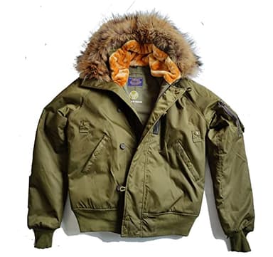 Noble House N-2 Type Test Sample Nylon Bomber mit Pelzkragen (XL)