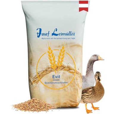 Leimüller Entenfutter Körner Premiumqualität 25 kg - Vogelfutter für Ente, Gänse, Laufente - Gänsefutter 100% gentechnikfrei - Entenstarter & Kükenfutter