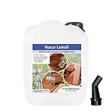 5L Natur Leinöl Holzschutz | Holz Pflegeöl | Holzpflege | Holzöl | Leinöl Holz | Ausgießer