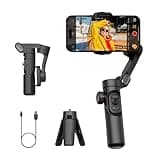 AOCHUAN Gimbal-Stabilisator für Smartphone, iPhone Gimbal mit Fokusrad, Gesichts-/Objektverfolgungs-Gimbal für iPhone 16 15 Pro Max/Android, Faltbarer 3-Achsen-Gimbal für Videoaufnahmen – Smart XE