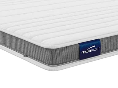 Traumnacht Gelschaum-Topper mit Klimaband und Gel-Aktiv-Kaltschaum, 90 x 200 cm, weiß, Öko-Tex zertifiziert, produziert nach deutschem Qualitätsstandard