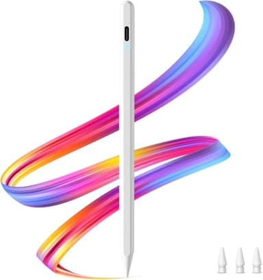 JAMJAKE Stift für Apple iPad 2018-2025 mit Schnellladeleistung Palm Rejection Pencil Kompatibel für i-Pad 11/10/9/8/7/6, Pro M4/12.9/11/13", Air 3/4/5/M2/M3, mini 7/6/5 Gen