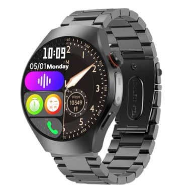 Fitness Smartwatch für Männer und Frauen mit EKG/Herzfrequenz/Blutdruck/Kalorien/HRV/Schlafmonitor Aktivitätsstracker mit 1.43''Amoled Bluetooth-Anrufen (Modern)