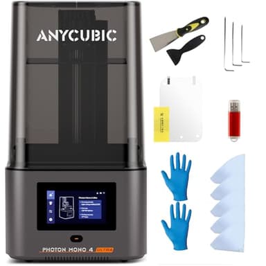 ANYCUBIC Photon Mono 4 Ultra 10K Resin 3D Drucker, mit 7’’ LCD-Monobildschirm mit COB-Lichtquelle, Maximale Druckgeschwindigkeit bis zu 120 mm/h, Touchscreen mit 8 Sprachen, Druckgröße 153,4x87x165 mm
