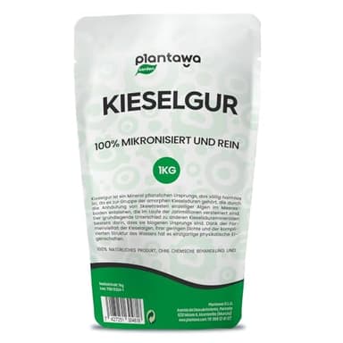 PLANTAWA Kieselgur Pulver 1kg | Hochwertiges Diatomeenerde für den Gemüsegarten, Schädlingsbekämpfung, Saatgutkonservierung | Nachhaltig und Rein, Verpackung kann variieren