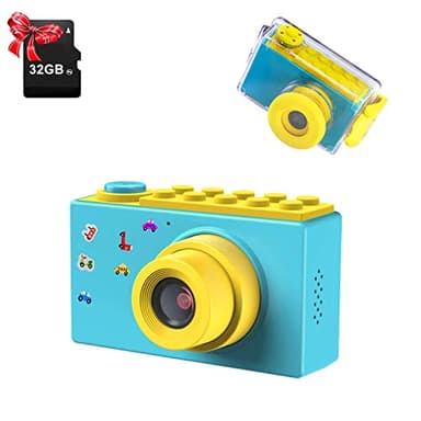 ShinePick Kamera, Digitalkamera , Wasserdicht / 8MP / HD 1080P / 2 Inch Bildschirm/Foto & Video/Rahmen/Filter, Fotoapparat mit 32G Speicherkarte, Geschenke für Kinder (Blau)