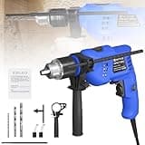 850W Schlagbohrmaschine 2 in 1 Bohrhammer & Impact Mehrzweck Bohrmaschine 3000RPM Variable Drehzahl Bohrer mit Schlagbohrkronen, 13mm Bohrfutter, Bohrkronen SDS Plus Bohrfutter Schlaghammer Drill