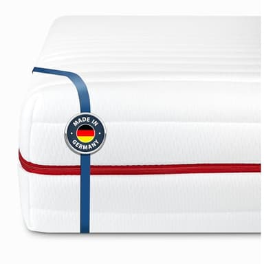 BMM Matratze 100x220 cm Klassik 19 Härtegrad H5 Ultra fest/Kaltschaummatratze Öko-Tex Zertifiziert/ergonomische 7 Zonen Matratze Höhe 19 cm/Matratzen produziert in Deutschland