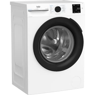 Beko BM3WFU3741X freistehende Waschmaschine, Waschvollautomat, 7 kg, EnergySpin, Schleuderwahl 1400 U/min, Dampffunktion, Hygiene+ allergikergeeignet, Coldwash Wasser-& Zeitersparnis, Weiß