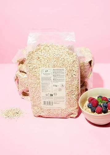 KoRo - Glutenfreie Bio Haferflocken Kleinblatt 4 x 1 kg - Proteinquelle - Ballaststoffreich - Lecker im Müsli und Porridge