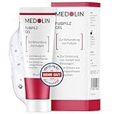Medolin Fußpilzgel - Fußpilz Creme gegen Juckreiz & unangenehme Gerüche - Mit natürlichen Inhaltsstoffen - Fusspilz Behandlung | Lotion | Zur Massage an Füßen, 30 ml